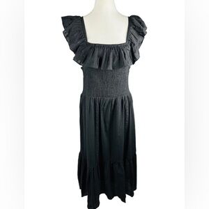 💜 5/$20 Dotti Black Ruffle Dress Size L